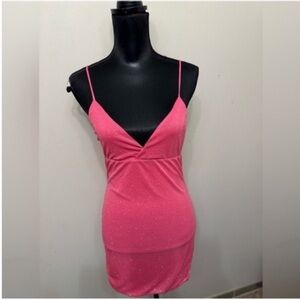 Superdown by Revolve Women’s Pink Spaghetti Strap Mini Dress S